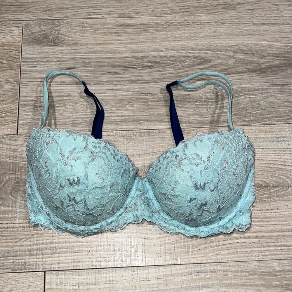 Victoria’s Secret PINK blue sparkly bra brand new